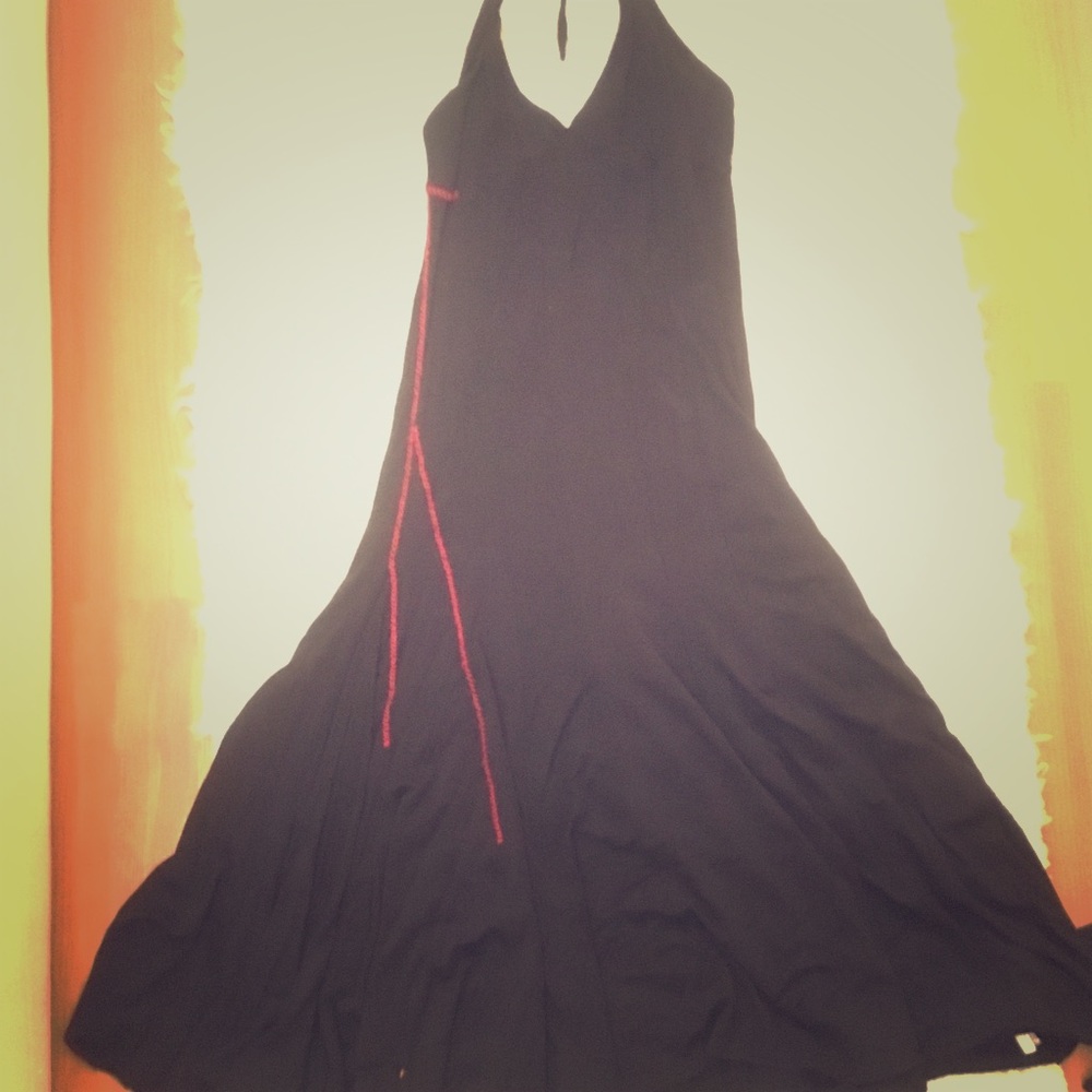 Desigual tango black dress with red print